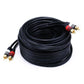 Monoprice 1.5ft Premium 2 RCA Plug/2 RCA Plug M/M 22AWG Cable - Black