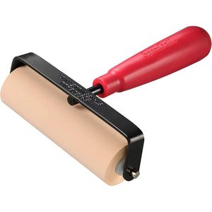 Speedball 4126 Deluxe Soft Rubber Brayer - 40/42 Durometer Roller with Heavy Duty Steel Frame - 4 Inches
