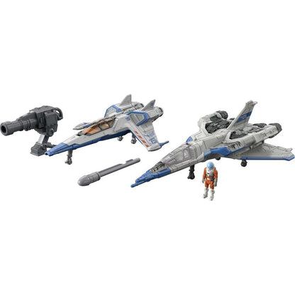 Mattel Disney Pixar Lightyear Vehicle Toy Pack with 2 Spaceships & Buzz Lightyear Figure, Hyperspeed Series with XL-01 & XL-15