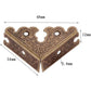 dophee 4Pcs Decorative Corner Protectors, Retro Style Edge Safety Guards Covers for Picture Frame Album Jewelry Box Gift Box Wooden Case Chest Tables Cabinet Furniture, 1.34"x1.34"-Antique Bronze