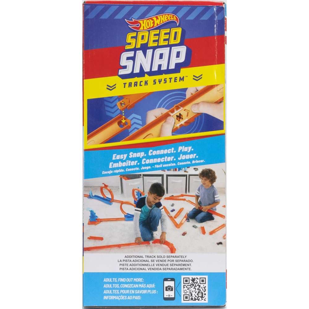 Buy now Hot Wheels Toy Car Track Set, Triple Loop Pack & 1:64 Scale Vehicle, Track-Building Components with 3 Loops, Speed Snap Tracks & Adapters at indiglob india
