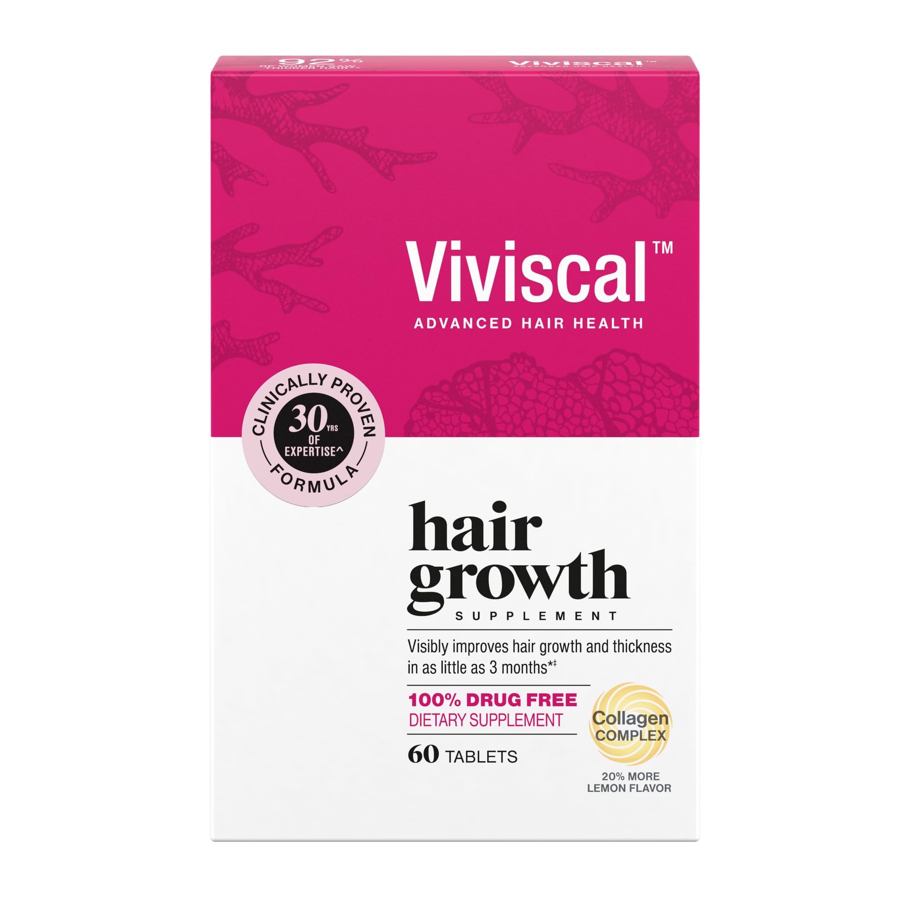 Buy now Viviscal Hair Growth Supplements for Women, Thicker Fuller Hair Support for Thinning Hair and Hair Loss, with Biotin and Marine Collagen, Drug-Free, 180 Tablets, 90-Day Supply 60 Count (Pack of 1) at indiglob india