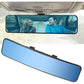 Rear View Mirror, 11.8 Inch Panoramic Anti-Glare Rearview Mirror, Car Interior Clip-On Wide Angle Rear View Mirror to Reduce Blind Spot Effectively for Car SUV Trucks – Convex - Blue