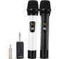 Bietrun Wireless Microphone, Professional UHF Metal Dual Handheld Cordless Dynamic Mic System Set with Rechargeable Receiver, 1/4‘’Output, Plug and Play, Instrument-Wireless-Mics for Karaoke, Wedding