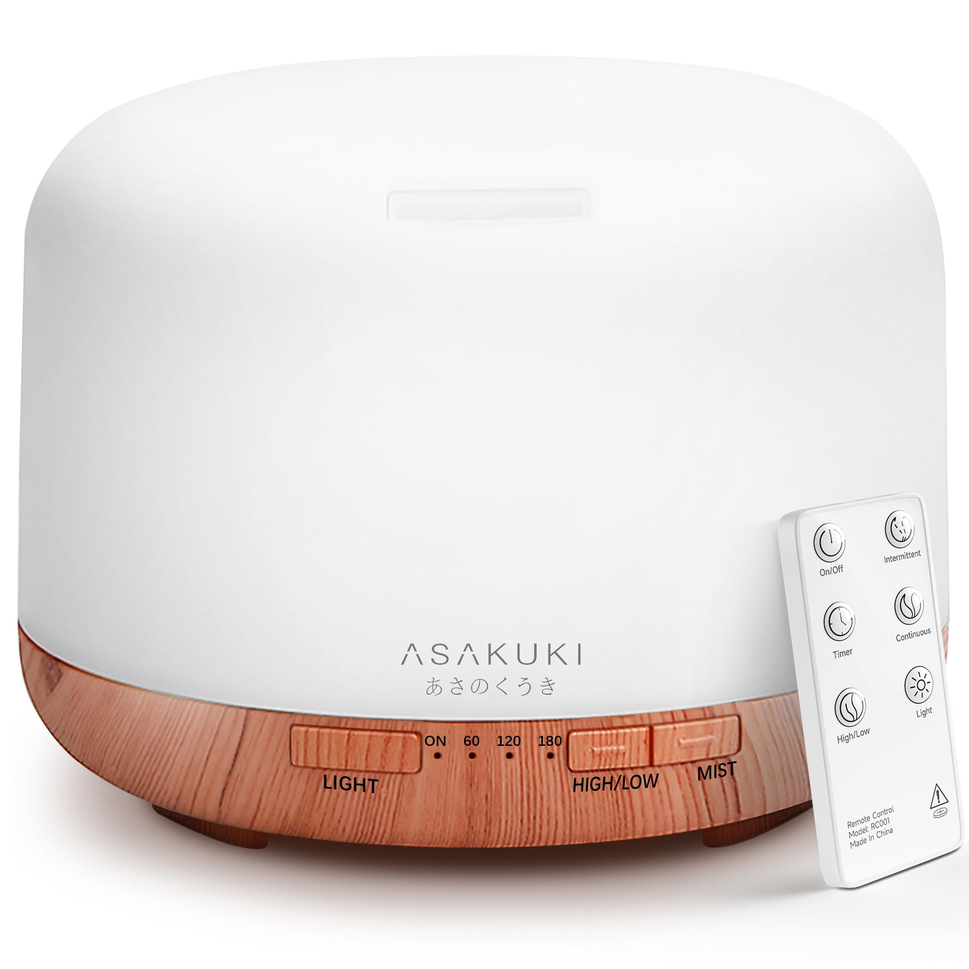Buy now ASAKUKI Essential Oil Diffuser 500ml, Ultrasonic Aromatherapy Humidifier with Remote Control, 7 LED Colors, Timer & Auto-Off, Large Room Diffuser (Dark Brown) A-yellow at indiglob india