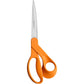 Fiskars 8" Original Orange-Handled Stainless Steel Scissors, Ergonomic and Keeps Material Flat, Sharp All-Purpose Paper and Fabric Scissors for Office, Arts, and Crafts