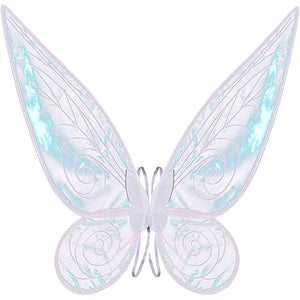 Adult Fairy Wings, Shiny Transparent Princess Wings, Angel Wings Sutable for Halloween Costume Dress Up White
