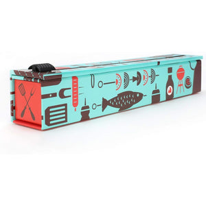 ChicWrap BBQ Tools Refillable Foil Dispenser - One 12"x 30' Roll of Professional Grade Aluminum Foil - Reusable Dispenser w/Slide Cutter - Kosher Certified - Reduces Waste & Saves Money