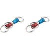 Lucky Line 3-Way Pull Apart Keychain,1 Pack, Red, Blue and Silver (71701) - Blue/Red