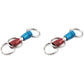 Lucky Line 3-Way Pull Apart Keychain,1 Pack, Red, Blue and Silver (71701)