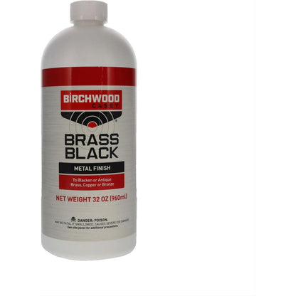 Birchwood Casey Fast-Acting Brass Black Metal Finish to Blacken or Antique Brass, Copper, Bronze Parts