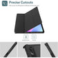 ProCase for Lenovo Tab P12 Pro Case with Pen Holder 12.6 Inch 2021 Release TB-Q706F TB-Q706Z, Shockproof Protective Cases Tri-fold Stand Folio Smart Cover for Lenovo Tab P12 Pro 12.6” -Black