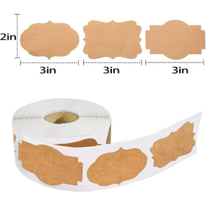 150 Pcs 2" x 3" Present Tags Name Labels Sticker Self-Adhesive Customize Holiday Present Stickers Labels for Jars, Present, Name Tags, Mason Jars Stickers