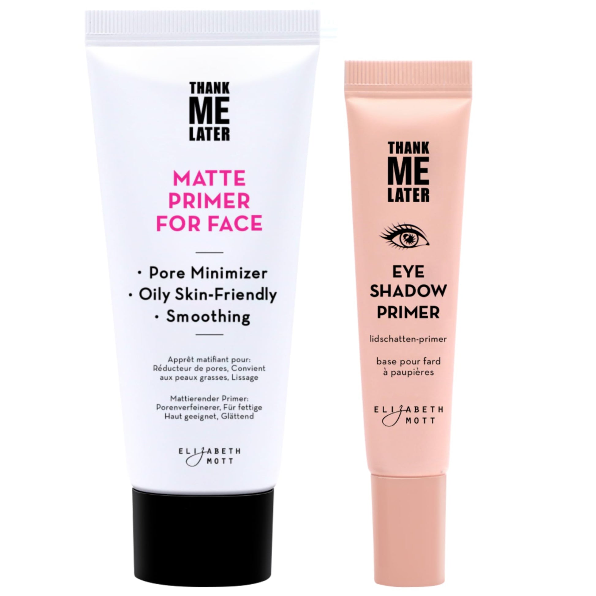 Buy now Elizabeth Mott Thank Me Later Radiant Face Primer - Illuminating & Hydrating Makeup Base with Niacinamide for Dewy Skin - Long-Lasting, Oil-Free Formula, Lightweight & Cruelty-Free, 30g Matte Face Primer & Eye Primer Set 1.41 Ounce (Pack of 1) at indiglob india