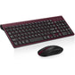 cimetech EasyTyping KF10 Wireless Keyboard and Mouse Combo, [Silent Scissor Switch Keys][Labor-Saving Keys] Ultra Slim Wireless Computer Keyboard and Mouse, Easy Setup for PC/Laptop/Windows - Wine Red