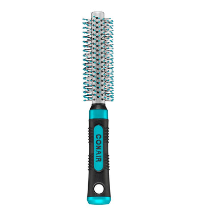 Conair Metal Round Hairbrush - Hair brush for blow out with Metal barrel and Nylon bristles - Adds body and fullness - Perfect for short hair and home hair stylists