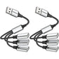 MOGOOD 3 in 1 USB Splitter Cable, Portable USB 2.0 Hub for Charging, Data Transfer, Laptop, Mac