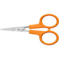 Fiskars Premier No. 5 Micro-Tip Orange-Handled Fabric Scissors - Double Loop Handle - Sewing and Craft Scissors - Orange
