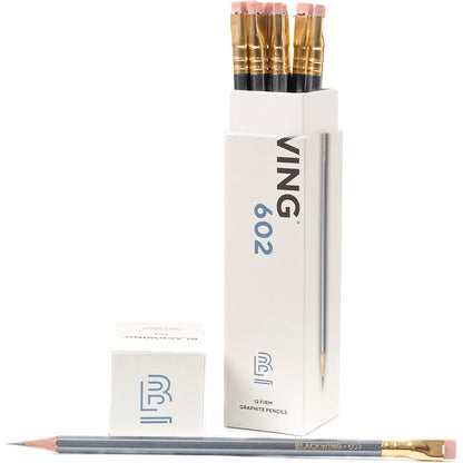 Blackwing Natural Pencils - 12 Count, Nautral Wood Design, Premium Japanese Graphite, Long lasting Extra-Firm Lead