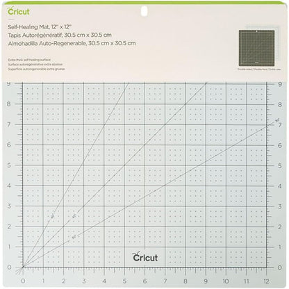Cricut Self Healing Cutting Mat - Mat for use with TrueControl Knife, Rotary Cutter, Craft Knife, Xacto Knife - 12" x 12" [Blue]