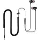 Extra Long Earbuds for TV & PC, with 12FT Spring Coiled Extension Cable, Volume Control & Mic, in-Ear Wired Headphones for 3.5mm Audio Output Devices, ChanGeek CGS06