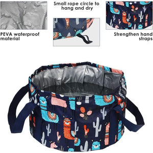 Collapsible Foot Bath Basin for Soaking Feet, Portable Foot Bath Tub Bag with Handles, for Adults and Kids, Pedicure Foot Spa Bucket for Outdoor Washing Camping Travel