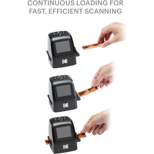 KODAK Mini Digital Film & Slide Scanner – Converts 35mm, 126, 110, Super 8 & 8mm Film to 22MP JPEG Images – Includes 2.4" LCD Screen & Easy-Load Adapters