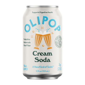 Buy now OLIPOP Prebiotic Soda Pop, Cream Soda, Prebiotics, Botanicals, Plant Fiber, 12 fl oz (4 Cans) at indiglob india