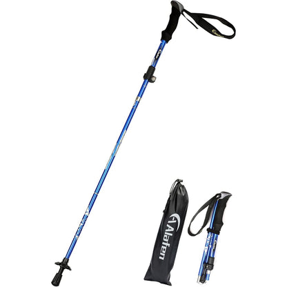 Aluminum Collapsible Ultralight Travel Trekking Hiking Pole for Men and Women (Fits 5'3" - 6'2")