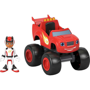 Fisher-Price Blaze and The Monster Machines Toy Truck & Figure Set, Blaze & AJ, Preschool Racing Play Ages 3+ Years