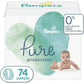 Pampers Pure Protection Baby Diapers, Size 5 (27+ lbs), 132 Count, Up to 100% Leakproof, Premium Plant-based Skin Protection, Hypoallergenic Soft Diapers