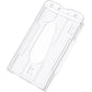 Pawfly 2 Pack Vertical 2-Card Badge Holder with Thumb Slot Hard Transparent PC Case Protector for Office School IDs Credit Cards Driver’s Licenses and Passes