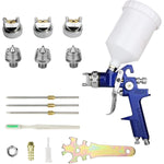 Buy now HVLP Spray Gun with Replaceable 1.4mm 1.7mm 2.0mm Nozzles Needle Cap Automotive Air Paint Sprayer Gun Kit with 600cc Capacity Cup for Car Primer,Furniture Surface Spraying,Wall Painting,Base Coatings at indiglob india