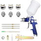 Buy now HVLP Spray Gun with Replaceable 1.4mm 1.7mm 2.0mm Nozzles Needle Cap Automotive Air Paint Sprayer Gun Kit with 600cc Capacity Cup for Car Primer,Furniture Surface Spraying,Wall Painting,Base Coatings Default at indiglob india