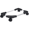 Liitrton Mobile CPU Stand Adjustable Computer Tower Stand with 4 Caster Wheels Fits Most PC (White) - Black