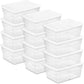 Buy now Sterilite 24-Pack 6 Quart Storage Box, Stackable Clear Plastic Bins with Snap-On Lids - Heavy-Duty Organizing Containers for Closet, Bathroom, and Office 16 Quart 12-Pack at indiglob india