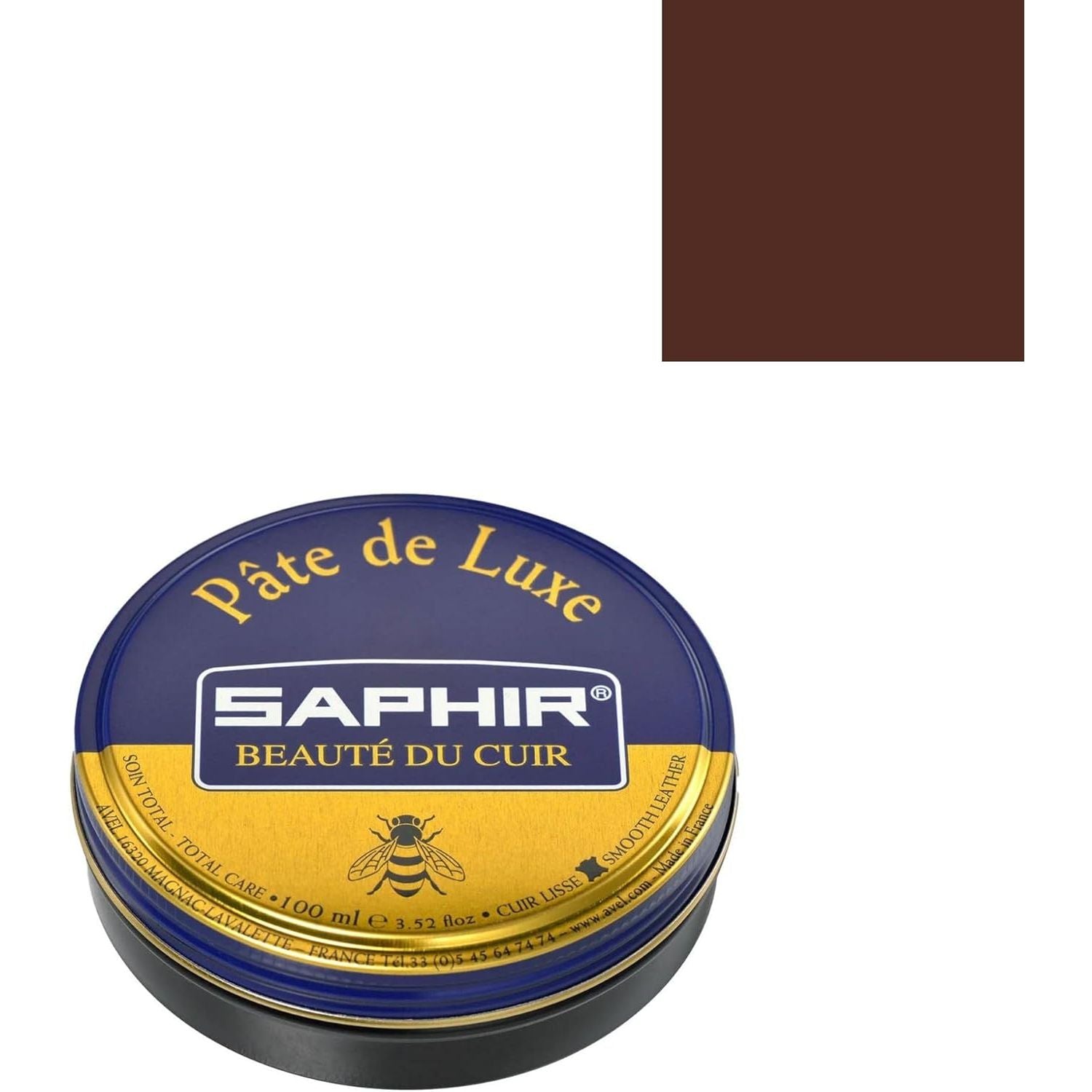 Buy now Luxe Shoe Wax by Saphir 50ml Mahogany at indiglob india
