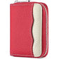Linno RFID 20 Slots Credit Card Holder Genuine Leather Small Wallet for Women or Men with Zipper