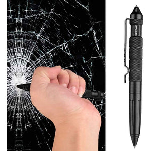 KEPEAK Military Tactical Pen, Professional Self Defense Pen, Emergency Glass Breaker Pen - Tungsten Steel, Writing Tool with 6 Refill