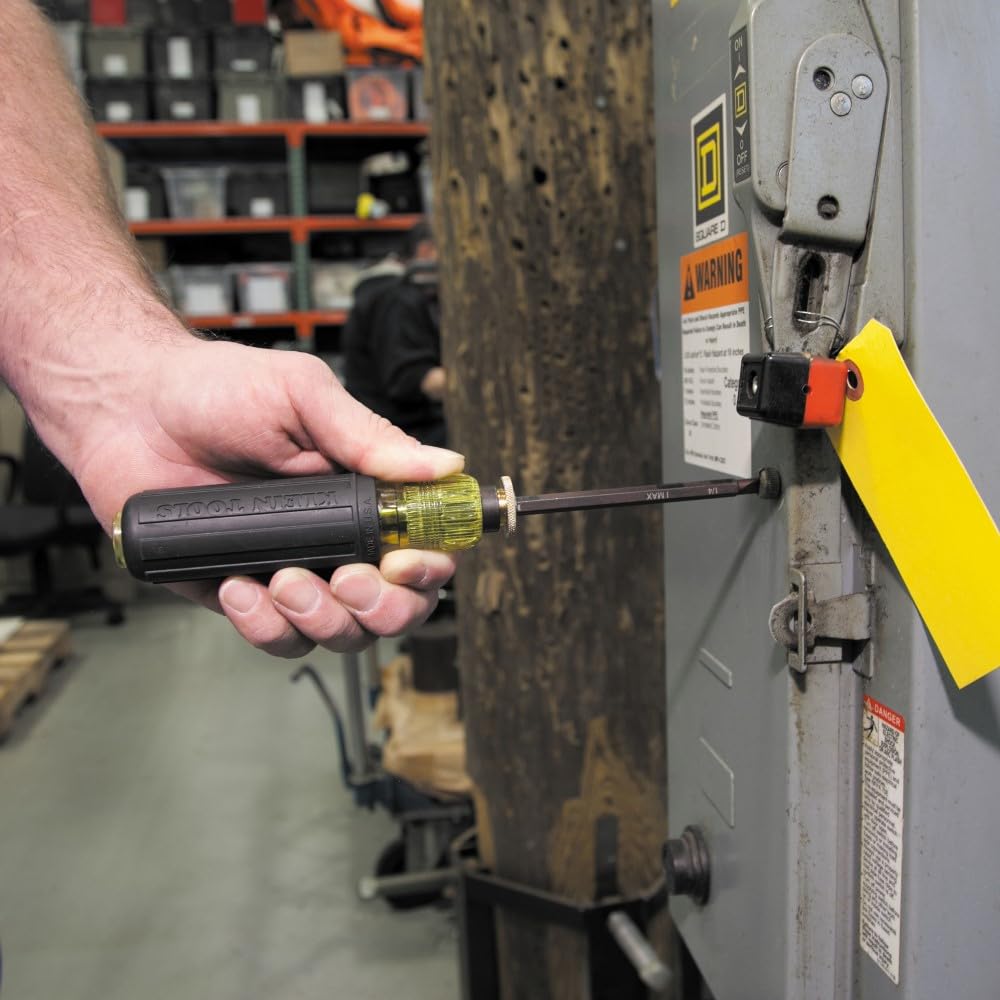 Buy now Klein Tools 32751 Screwdriver with Adjustable Length 4 to 8-Inch, Made in USA, #2 Phillips Tip and 1/4-Inch Slotted Tip at indiglob india