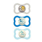 MAM Air Baby Pacifier, for Sensitive Skin, Sterilizer Case, 2 Pack, 16+ Months, Boy