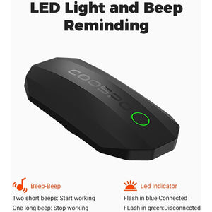 COOSPO Bluetooth Heart Rate Monitor Chest Strap H808S, ANT+ BLE HR Monitor Chest, HRM IP67 Waterproof, 300H Battery Life