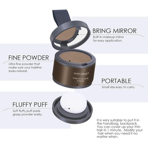 Root Touch Up Powder for Thinning Hair - Hairline Shadow and Gray Coverage #01 Dark Brown