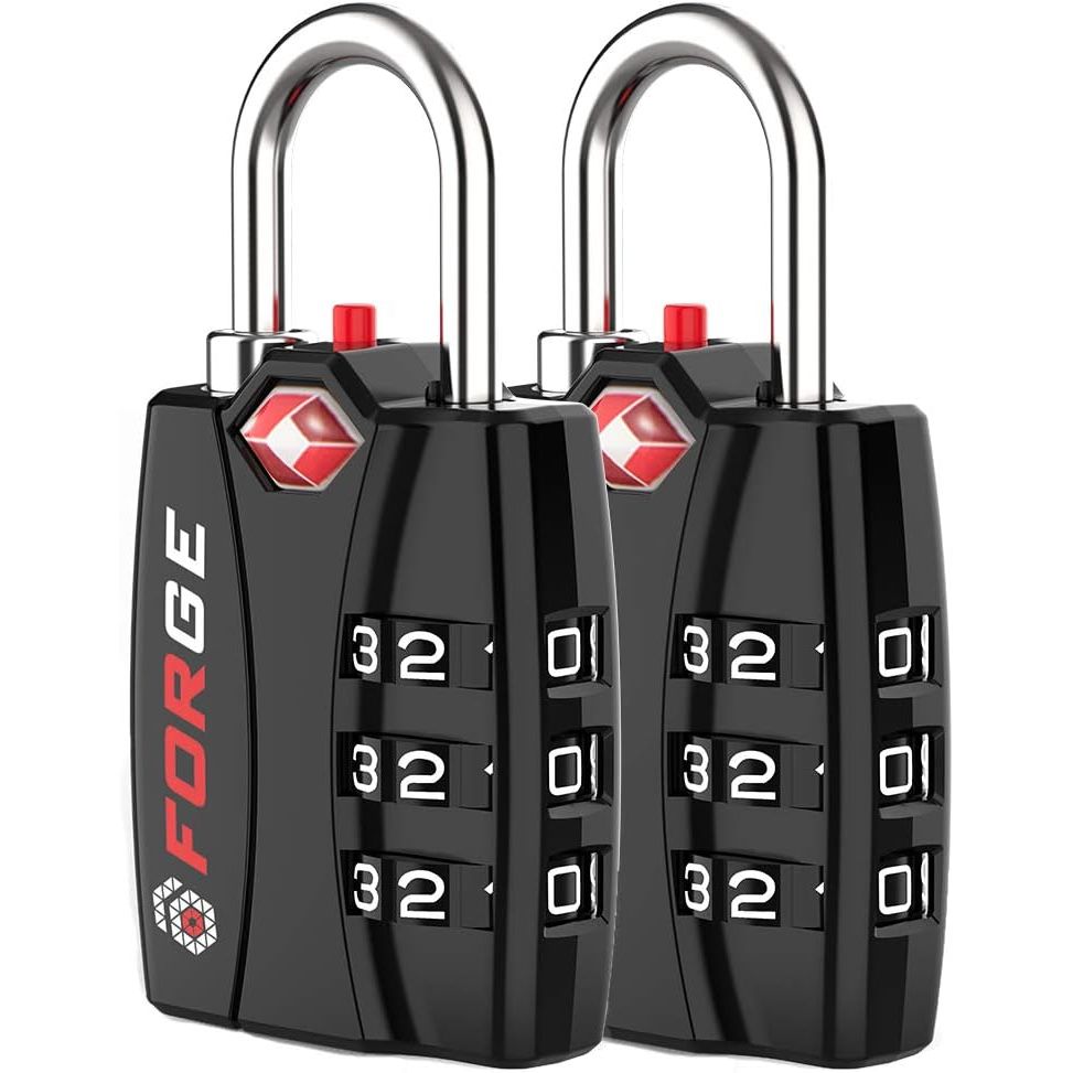 Forge TSA Approved Luggage Locks - Black 2 PK