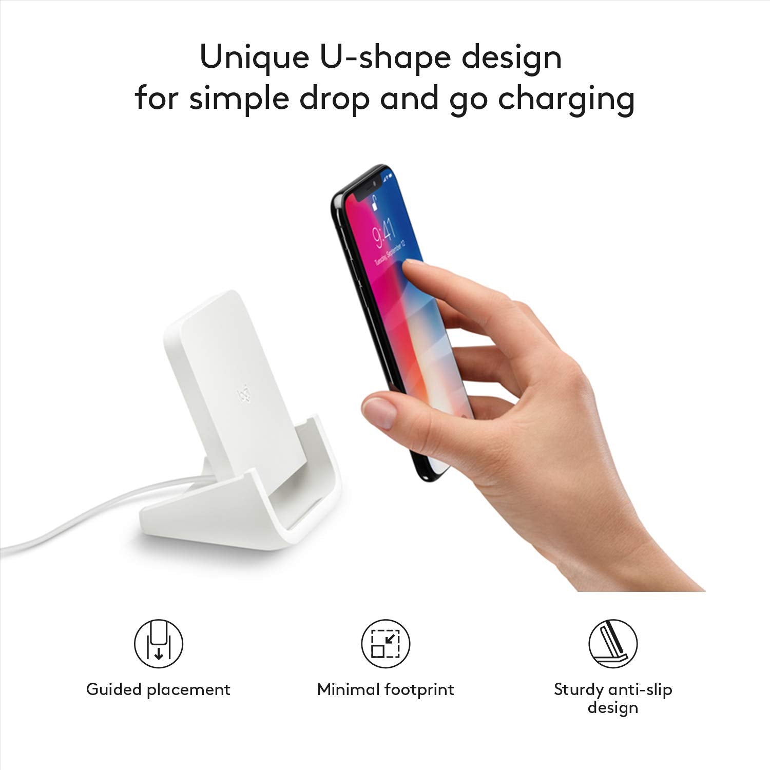Buy now Logitech Powered Wireless Charging Stand for iPhone 8, 8 Plus, X, XS, XS Max and XR at indiglob india