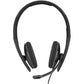 Sennheiser PC 3.2 Chat - Lightweight Stereo Headset With Adjustable Noise-Cancelling Microphone - for Internet Telephony and E-Learners - PC Connectivity- Great for Gaming, Work, & Study,Black