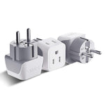 Buy now Ceptics Schuko Germany, France Plug Adapter, Dual Input - Ultra Compact Light Weight - Usa to Russia, South Korea Travel Adaptor Plug - Type E/F (3 Pack) at indiglob india