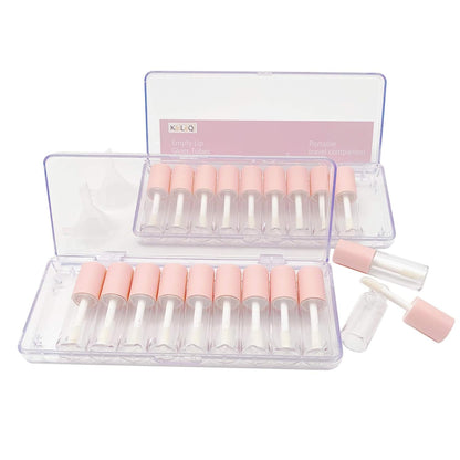 3.5ML Mini Lip Gloss Tubes Empty With Wand Pink Diy Lipgloss Making Kit for Small Businesses Refillable Lip Gloss Containers Set for Girls（20pcs in One Box）