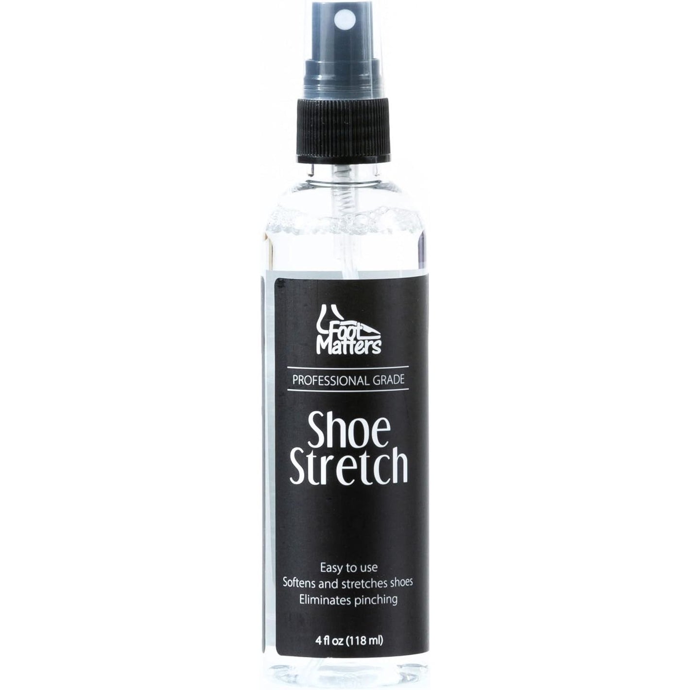 FOOTMATTERS Shoe Stretch Spray – Professional Shoe Stretcher - Softener for Leather, Suede, Nubuck, Canvas – 4 oz