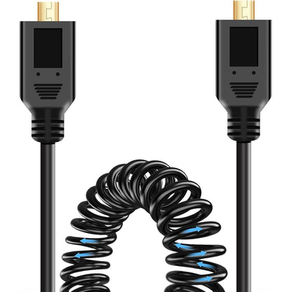 UCEC Short Coiled HDMI Cable, Short HDMI Cable 1 Foot-1.5 Foot(A to A), 4K@60Hz Ultra High Speed Supports for Monitor, Laptop, PC, Camera, Projector